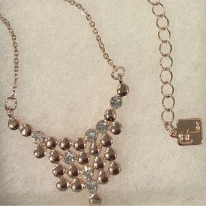 Park Lane Elegant Rose Gold Necklace with Crystal Accents